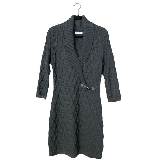 Calvin Klein Cable Knit Sweater Dress Size Medium - Picture 1 of 6
